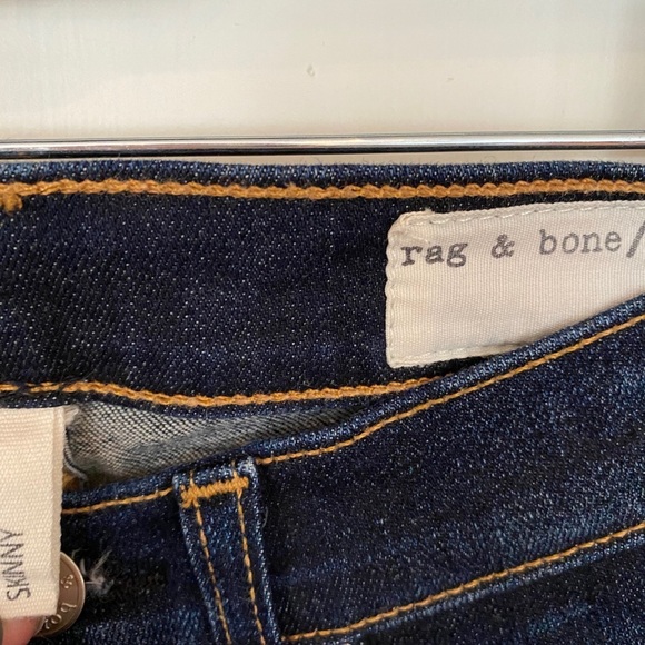 Rag & Bone Dark Wash Skinny Jeans - Picture 4 of 9